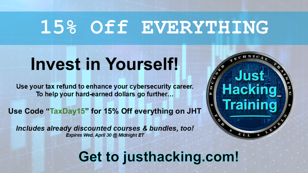 Just Hacking Training (JHT) - TaxDay15